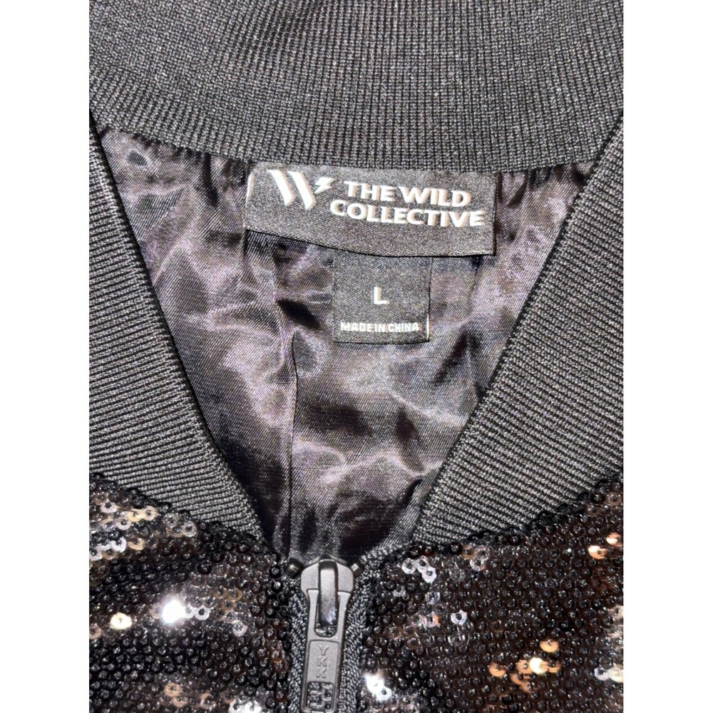 NWOT Women's The Wild Collective Pittsburgh Steelers Sequin Ombre Jacket - Large - Picture 3 of 5